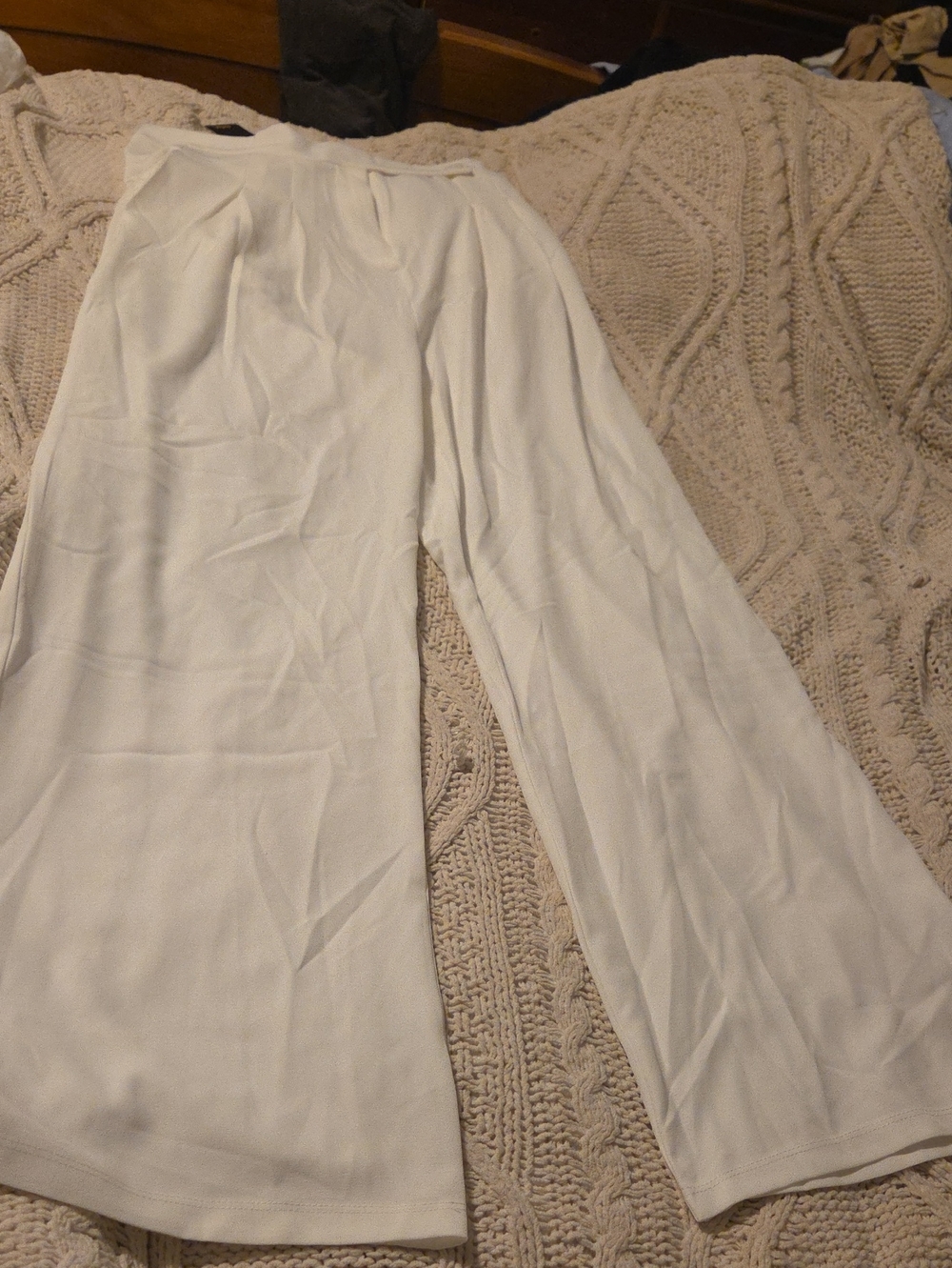 Shinestar Wide-Leg White Women's Pants